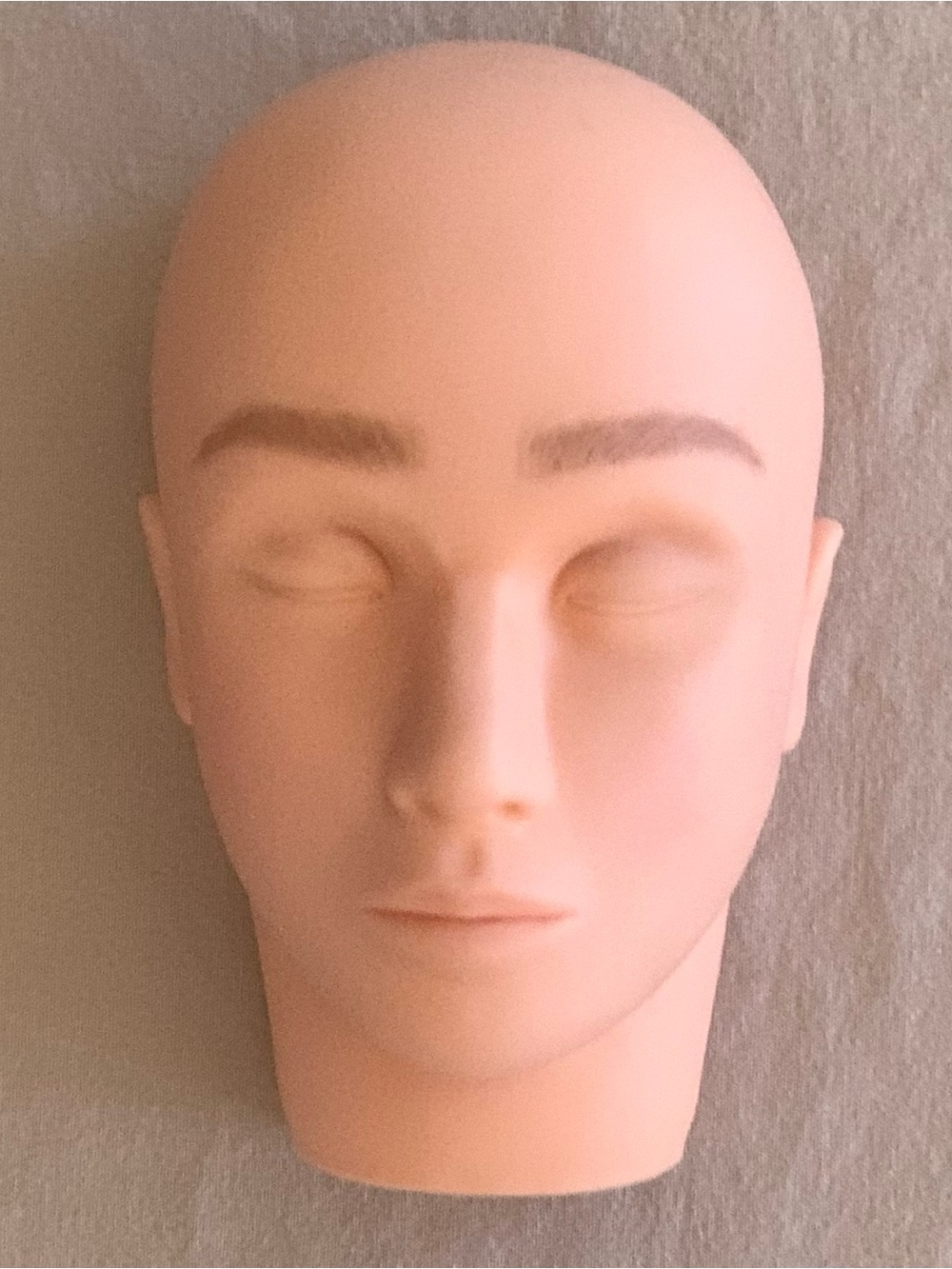 Practice Mannequin Head for Makeup and Brow Training in Peach